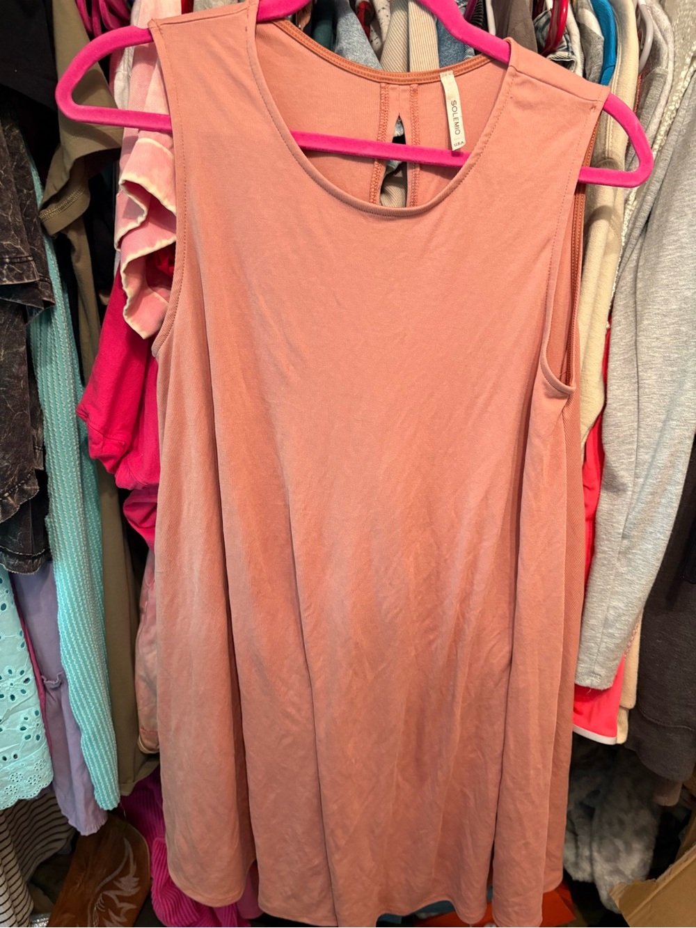 soulcycle Dusty Rose Swing Tank